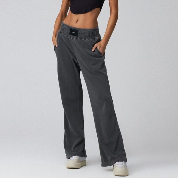 TALENTLESS Pants - Talentless Womens Wide Leg Boxing Pants Grey XS